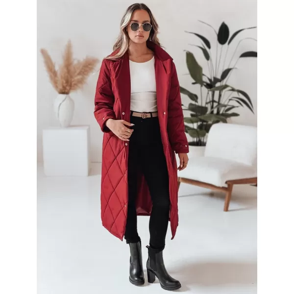  Dámský kabát DSTREET TY4918 BORDO 