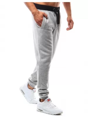 Pánské tepláky DSTREET UX2214 SVĚTLE ŠEDÁ