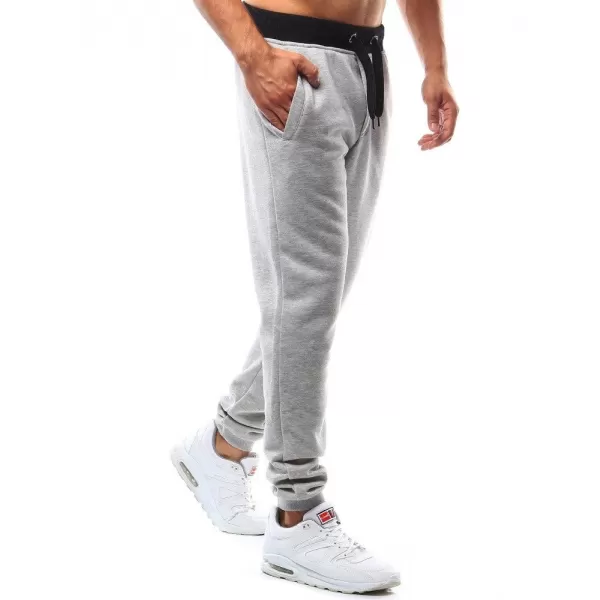  Pánské tepláky DSTREET UX2214 SVĚTLE ŠEDÁ 