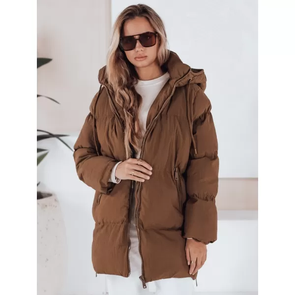  Dámská bunda DSTREET TY3245 KARAMELOVÁ 