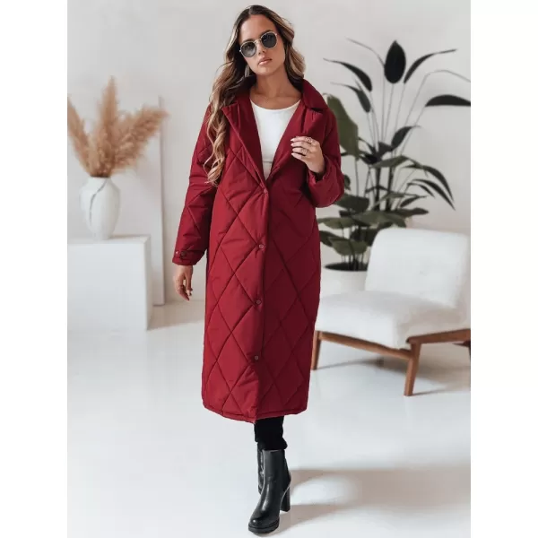  Dámský kabát DSTREET TY4918 BORDO 