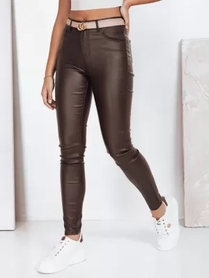Dámské kalhoty DSTREET UY2758 HNĚDÁ