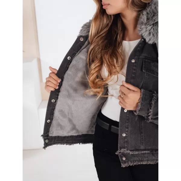  Dámská bunda DSTREET FURDENIM TY5185 TMAVĚ ŠEDÁ 