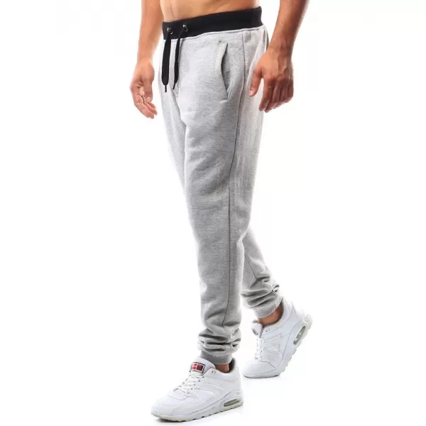  Pánské tepláky DSTREET UX2214 SVĚTLE ŠEDÁ 