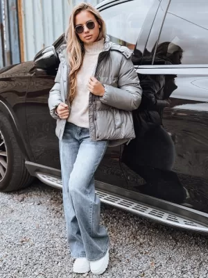Dámská bunda DSTREET TY5191 TMAVĚ ŠEDÁ