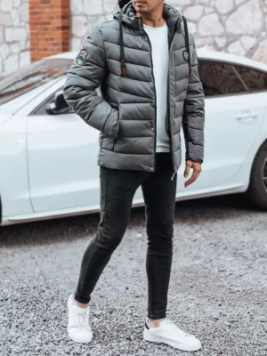 Pánská bunda DSTREET TX5057 TMAVĚ ŠEDÁ