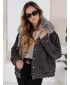 Dámská bunda DSTREET FURDENIM TY5185 TMAVĚ ŠEDÁ