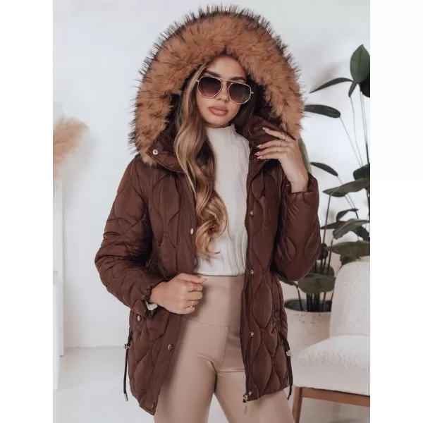  Dámská bunda DSTREET TY5013 HNĚDÁ 