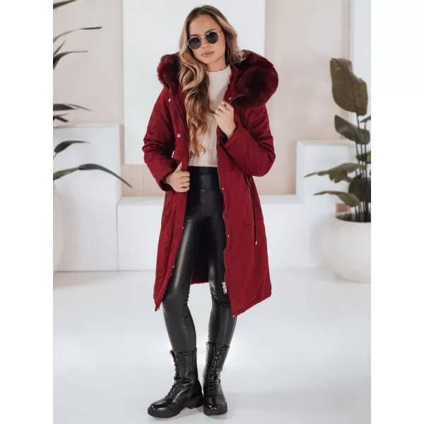  Dámská parka DSTREET TY5114 BORDOVÁ 