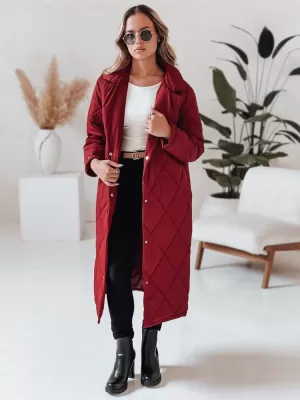 Dámský kabát DSTREET TY4918 BORDO