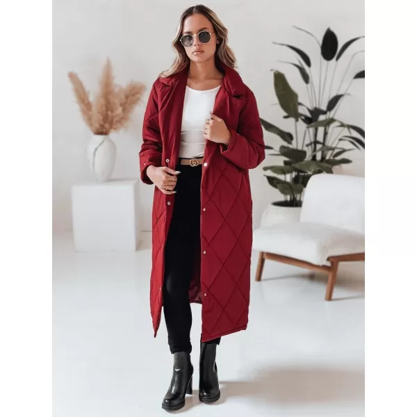  Dámský kabát DSTREET TY4918 BORDO 