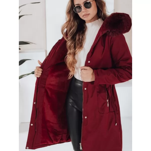  Dámská parka DSTREET TY5114 BORDOVÁ 