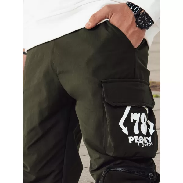  Pánské kalhoty DSTREET UX4165 ZELENÁ 