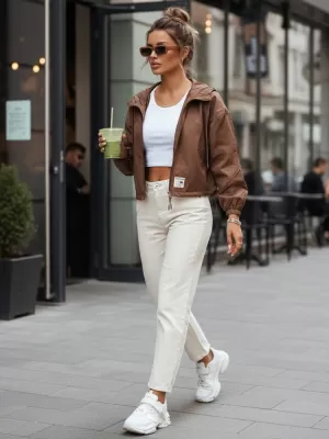 Dámská bunda DSTREET TY4234 KARAMELOVÁ