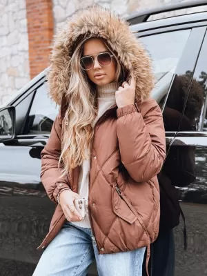 Dámská bunda DSTREET TY5231 HNĚDÁ