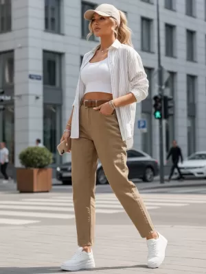Dámské kalhoty DSTREET UY2878 BÉŽOVÁ