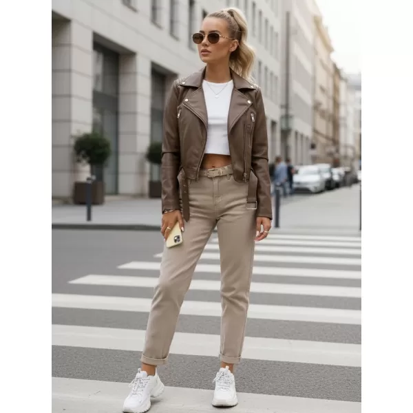  Dámská bunda DSTREET TY5536 HNĚDÁ 