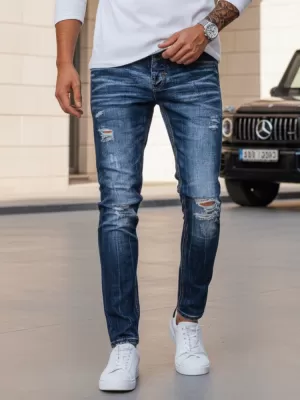 Pánské kalhoty DSTREET UX3948 MODRÁ