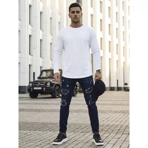  Pánské kalhoty DSTREET UX4142 NÁMOŘNÍ MODRÁ 
