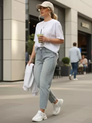 Dámské kalhoty DSTREET UY2858 MODRÁ