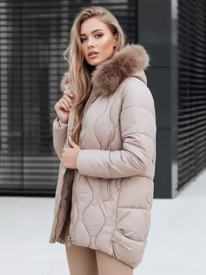 Dámská bunda DSTREET TY5494 BÉŽOVÁ