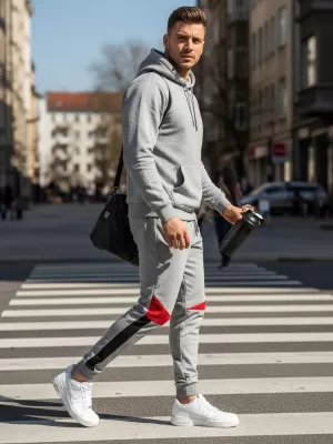 Pánské kalhoty DSTREET UX3241 SVĚTLE ŠEDÁ