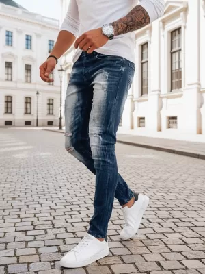 Pánské kalhoty DSTREET UX3993 NÁMOŘNÍ MODRÁ