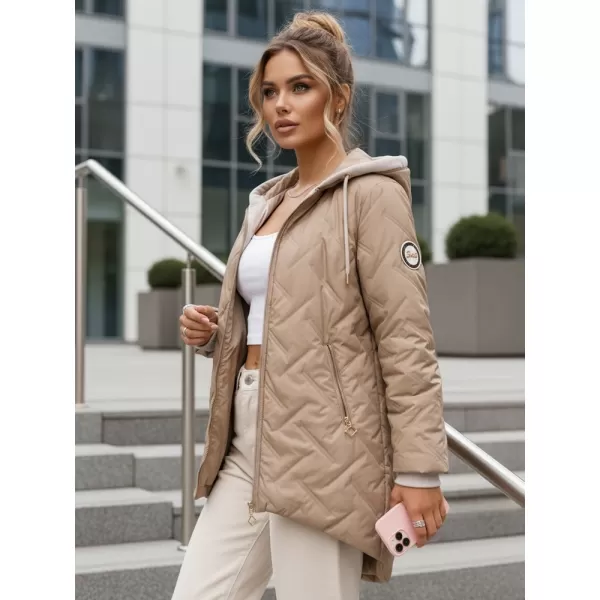  Dámská bunda DSTREET TY5612 KARAMELOVÁ 