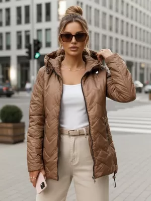 Dámská bunda DSTREET TY5608 HNĚDÁ