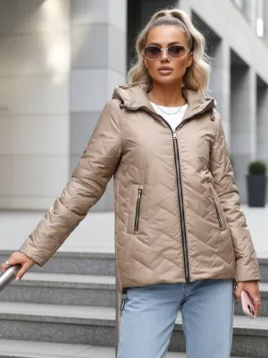 Dámská bunda DSTREET TY5609 KARAMELOVÁ