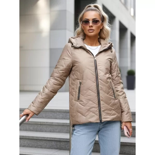  Dámská bunda DSTREET TY5609 KARAMELOVÁ 