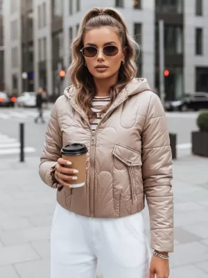 Dámská bunda DSTREET TY3715 KARAMELOVÁ