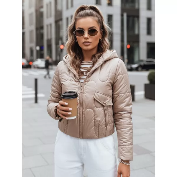  Dámská bunda DSTREET TY3715 KARAMELOVÁ 