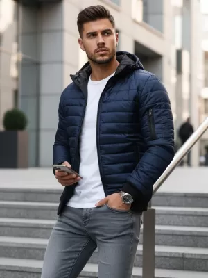 Pánská bunda DSTREET TX2228 TMAVĚ MODRÁ