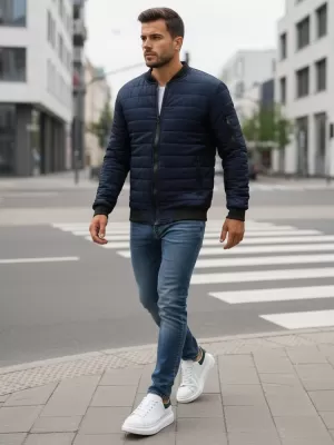 Pánská bunda DSTREET TX2205 TMAVĚ MODRÁ