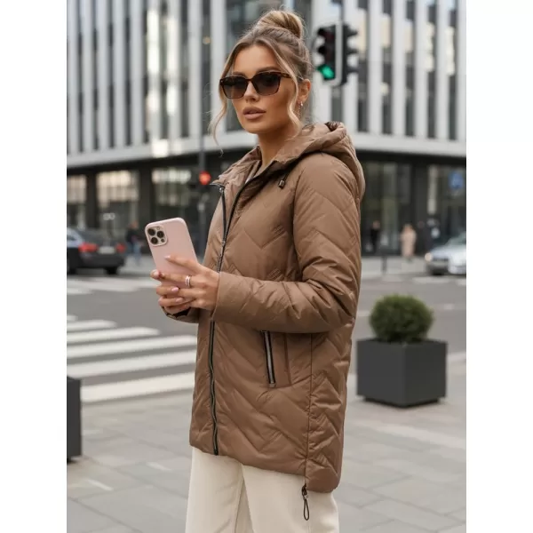  Dámská bunda DSTREET TY5608 HNĚDÁ 