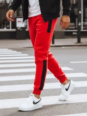 Pánské kalhoty DSTREET UX3730 ČERVENÁ