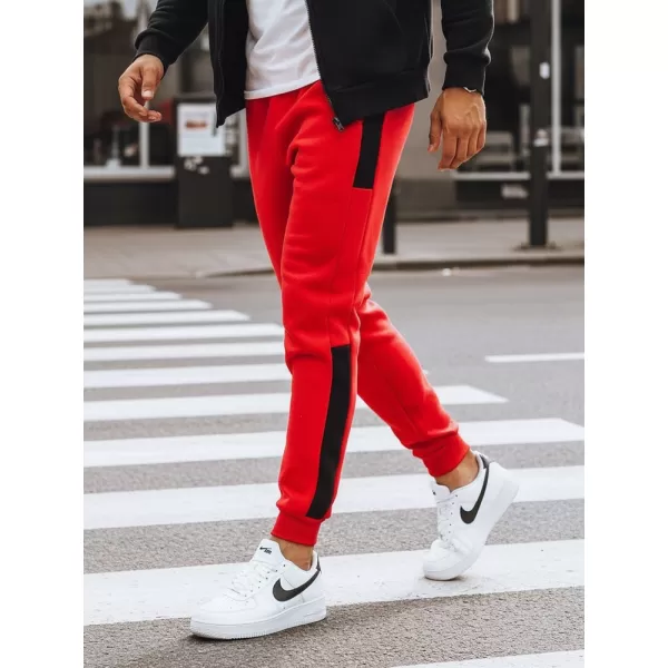  Pánské kalhoty DSTREET UX3730 ČERVENÁ 