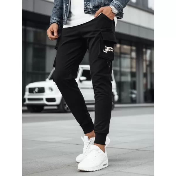  Pánské kalhoty DSTREET UX4161 ČERNÁ 