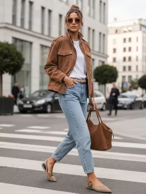 Dámská bunda DSTREET TY5644 HNĚDÁ