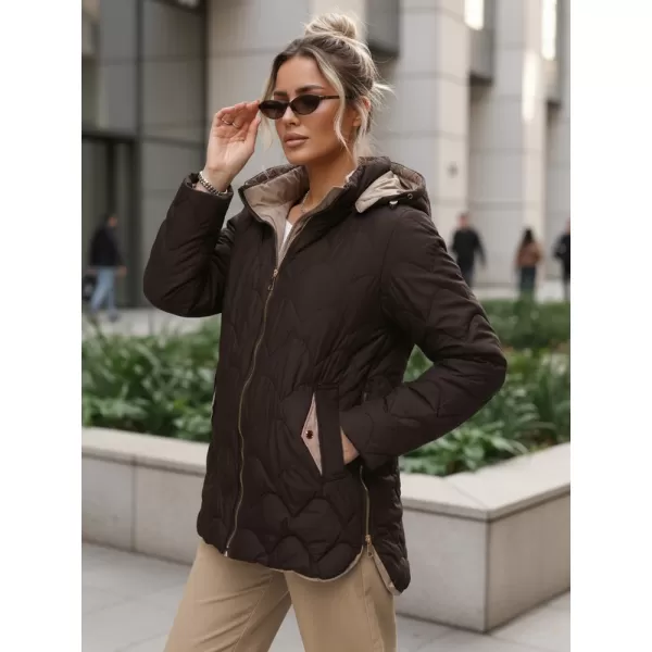  Dámská bunda DSTREET TY5623 HNĚDÁ 