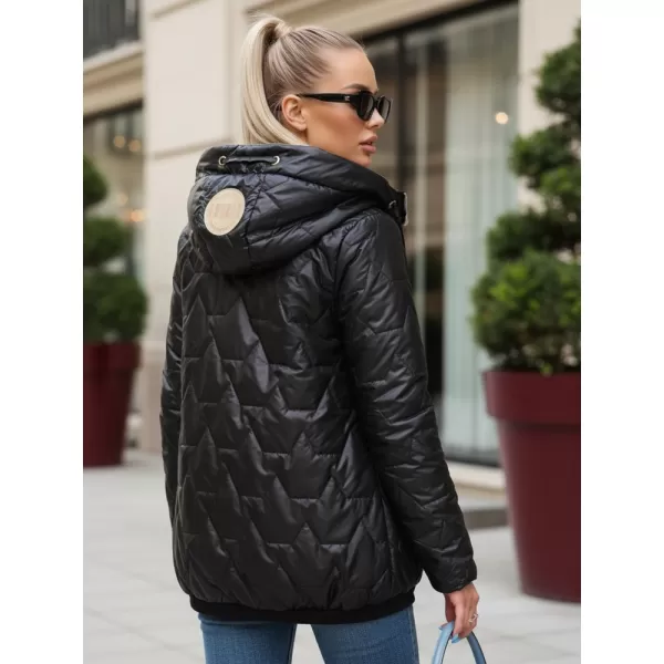 Dámská bunda DSTREET TY5546 ČERNÁ 