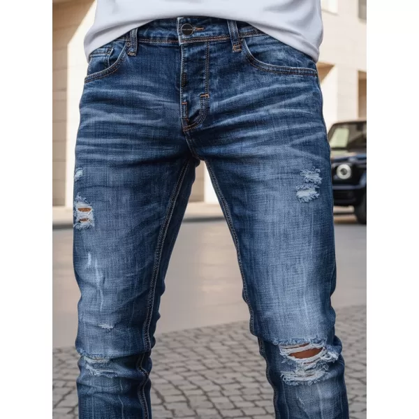  Pánské kalhoty DSTREET UX3948 MODRÁ 