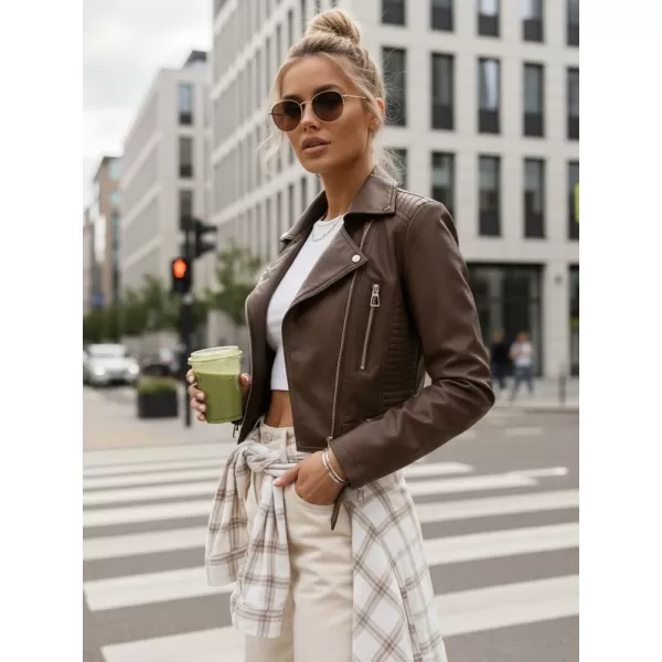  Dámská bunda DSTREET TY5537 HNĚDÁ 