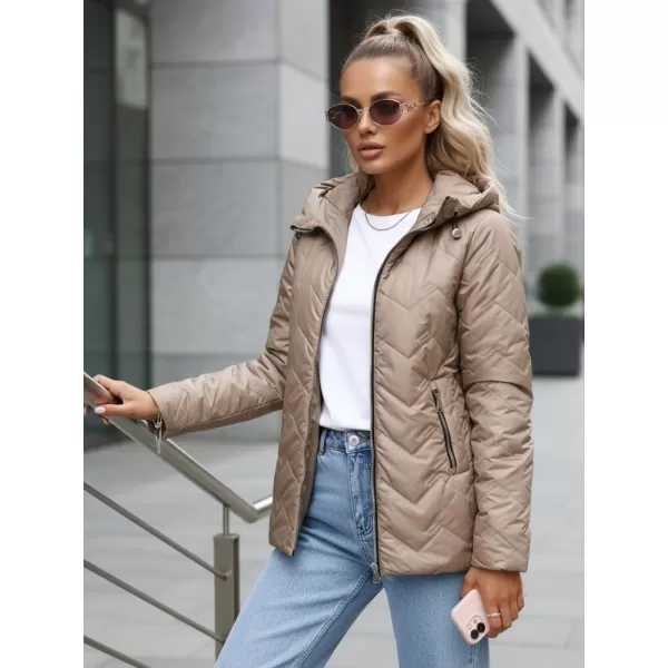  Dámská bunda DSTREET TY5609 KARAMELOVÁ 