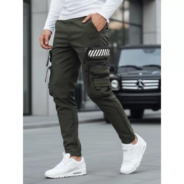  Pánské kalhoty DSTREET UX4160 ZELENÁ 