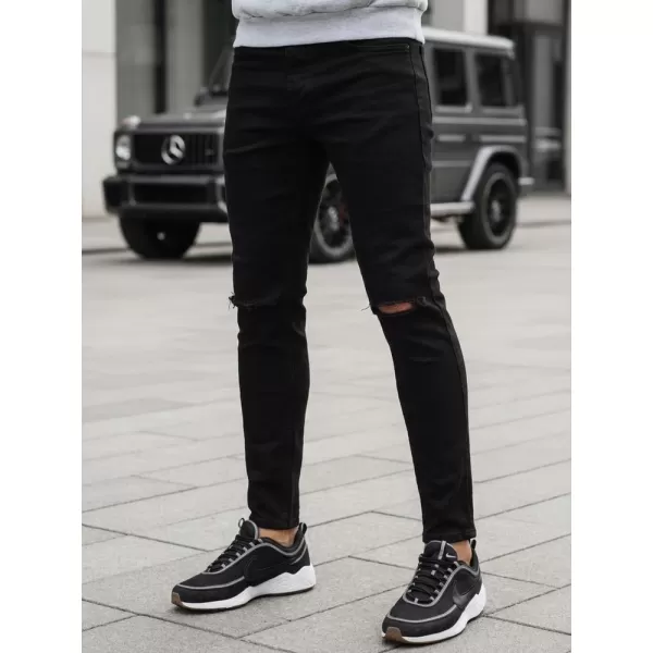  Pánské kalhoty DSTREET UX3852 ČERNÁ 