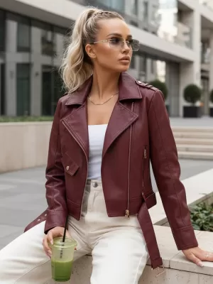 Dámská bunda DSTREET TY5649 BORDOVÁ