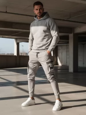 Pánské kalhoty DSTREET UX4156 TMAVĚ ŠEDÁ