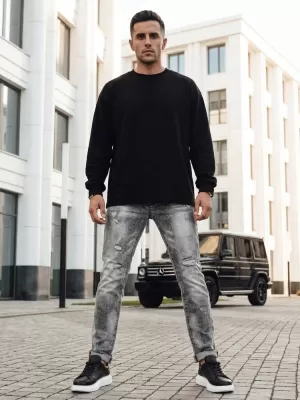 Pánské kalhoty DSTREET UX4133 TMAVĚ ŠEDÁ